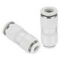 thumbnail image 1 of Uxcell 2 Pcs Accesorios de Conexión Rápida Reductores de 3/8" OD de Tubo x 5/16" OD de Tubo Recto, Conector Neumático, Blanco, 1 of 7