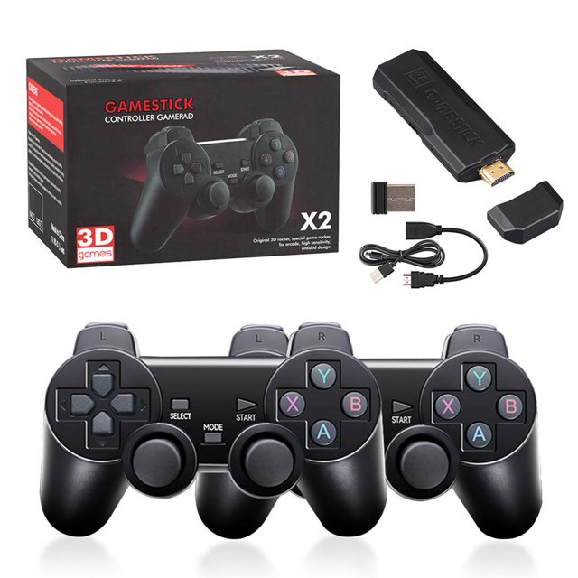 4K Controller Game Retro Home Game Handle para niños Regalo para niños (64G) Sywqhk Para estrenar
