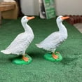 thumbnail image 4 of 15" Solid Concrete Goose Statue, HANDMADE Dress up goose statue, life-size American Porch Goose Statue, Bird garden Statues,, 4 of 8