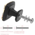 thumbnail image 3 of 4 Pcs Square Cabinet Handle Drawer Pulls Shell Knobs with Screws Furniture Office Cabinet Knob Decoration, 3 of 7