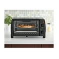 Mainstays 4 Slice Black Toaster Oven with DishwasherSafe Rack & Pan, 3