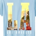 thumbnail image 4 of ibuvkizy Men Graphic T-Shirts Short Sleeve Crew Neck Casual Letter Print Sports Fitness Summer Beach Hawaiian Vintage Shirts Light Blue,M, 4 of 5