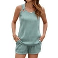 thumbnail image 2 of vigerkar Two Piece Sets for Women Summer Outfits Lounge Sets Shorts Pants Sleeveless Matching Sets Vacation Travel Outfits Green, L, 2 of 9
