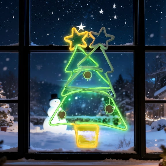 Beatineon Swinging Christmas Tree Neon Sign, 23" Dynamic Wall Decor with 8H Timer & Speed Control, Indoor Holiday Light for Home Office Bar