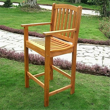 Maykoosh Wood Bar Height Arm Chair