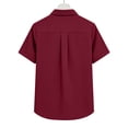 thumbnail image 7 of ShiShine Womens Short Sleeve Shirts V Neck Collared Button Down Shirt Solid Color Summer Casual Tops S-5XL, 7 of 7