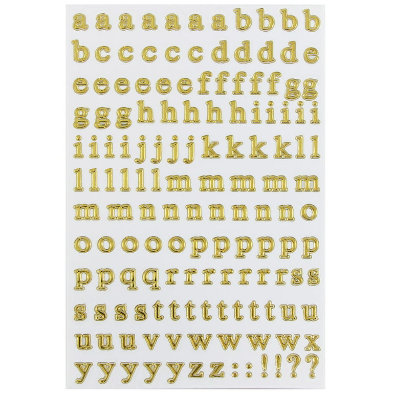Gold & Silver Alphabet Letters Sticker – StarPOP shop