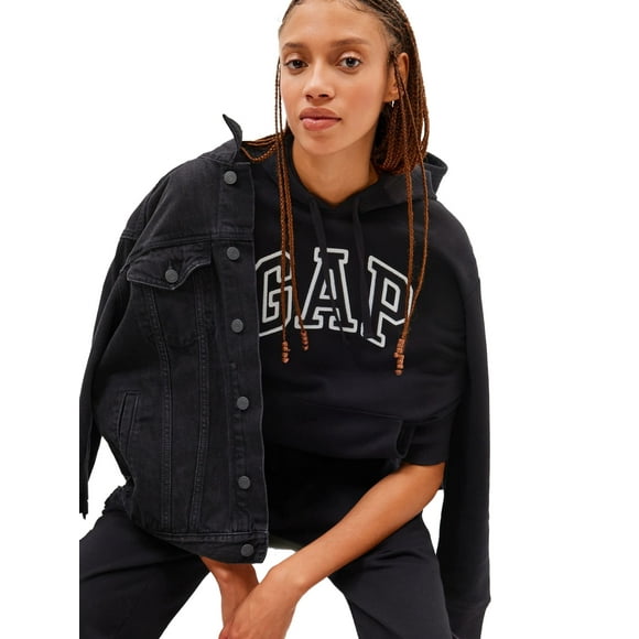 Sudadera con Capucha para Mujer GAP Logo Negro Verdadero XXL