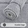 thumbnail image 4 of Bathroom Rugs Set 4, Yamaziot Non Slip Bath Runners, Absorbent Soft Shaggy Plush Microfiber Shower Rug with Toilet Floor Mat, Solid Gray, 4 of 7