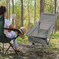 thumbnail image 6 of Colaxi Camping Chair Telescopic Seat Compact Accessories Swing Chair Portable Moon Chair for Cycling Travel Backpacking Grey, 6 of 9