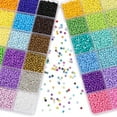 thumbnail image 5 of 3mm Seed Beads for Jewelry Making, 5200pcs Small Glass Seed Beads Kit with Elastic String for Bracelet Making, Tiny Craft Beads for DIY Art Craft (Mixed Color), 5 of 7