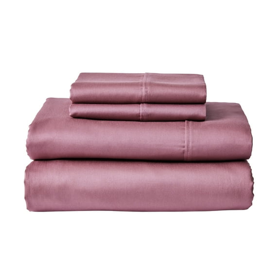 Better Homes & Gardens 4-Piece 100% Cotton 400 Thread Count Violet Gem Performance Sheet Set, Queen