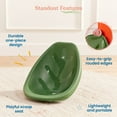 thumbnail image 4 of ECR4Kids Plastic Leaf Scoop Floor Rocker Seat, Classroom Furniture, Hunter Green, 6-Piece, 4 of 9
