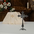 thumbnail image 6 of Standing Cross Decor Crucifix with Base 10" Tabletop Metal Jesus Christ Catholic Religious Crucifix Wall Table Home Chapel Decor, 6 of 7