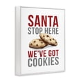 thumbnail image 2 of Stupell Industries Santa We Have Cookies Humor Painting White Framed Art Print Wall Art, 24 x 30, 2 of 7