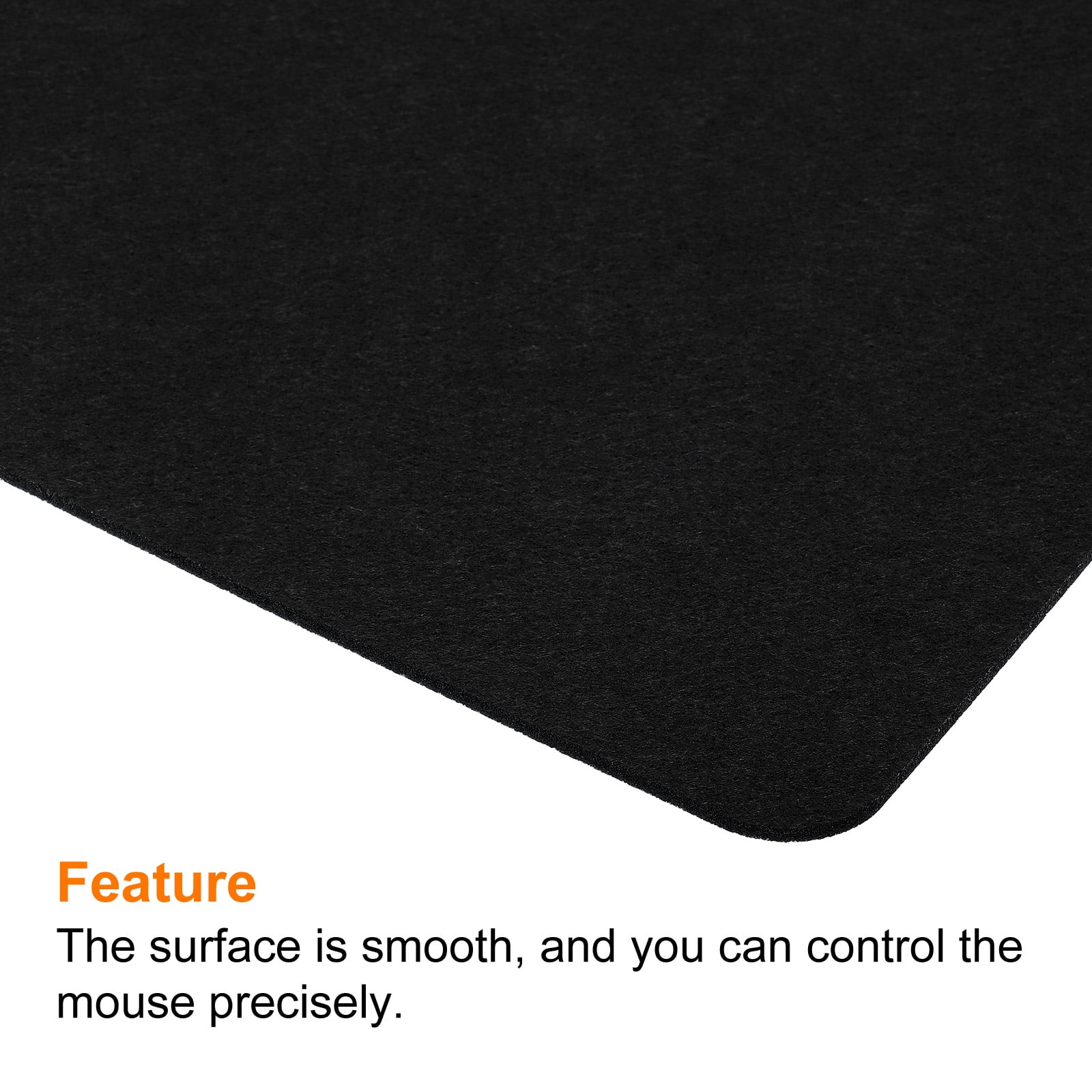 Unique Bargains Desk Mat Protector, Felt Dual Side Mouse Pad Writing Black 30x60