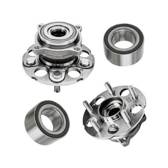 Front and Rear Wheel Hub and Bearing Kit - Compatible with 2007 - 2012, 2016 - 2017 Acura RDX 2008 2009 2010 2011