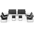 thumbnail image 5 of Gymax Ensemble de Mobilier d'Extérieur 8 Pcs avec Verre Trempé et Table Basse, Chaise, Causeuse, Patio, 5 of 5
