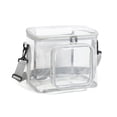 thumbnail image 3 of Wodellrrea Clear Insulated Lunch Bag with Shoulder Strap | Waterproof Transparent Cooler Bag with Double Zippers | Reusable Lunch Box Large Tote Bag for Shopping, Picnic, Work, School, 3 of 4