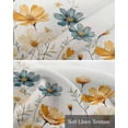 thumbnail image 6 of Yellow Blue Spring Floral Linen Curtain Valance for Bedroom/Bathroom/Kitchen/Office/Living/Dining Room Window,Watercolor Summer Botanical Rod Pocket Topper Decorative Cafe Drapes Panel 60"x18", 6 of 6