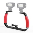 thumbnail image 1 of Underwater Diving Rig Tray Mount Silicone Anti Slip Grip Stabilizer with 2 Cold Shoe 1 / 4in 3 / 8in Screw Hole Action Camera Accessory for Yi Photography, 1 of 7
