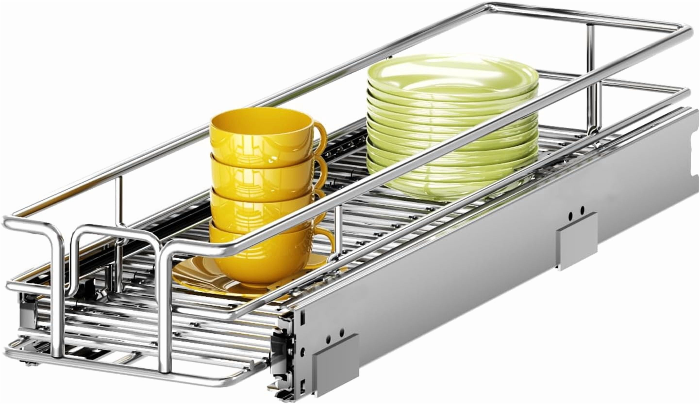 5½" W x 21½" D Pull Out Cabinet Organizer, Kitchen Cabinet Pull Out Shelves Slide Out Storage