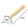 thumbnail image 5 of Wooden Handle Round Hammer Home Installation Small Walnut 0.25P Woodworking Mini Hand Tools, 5 of 6