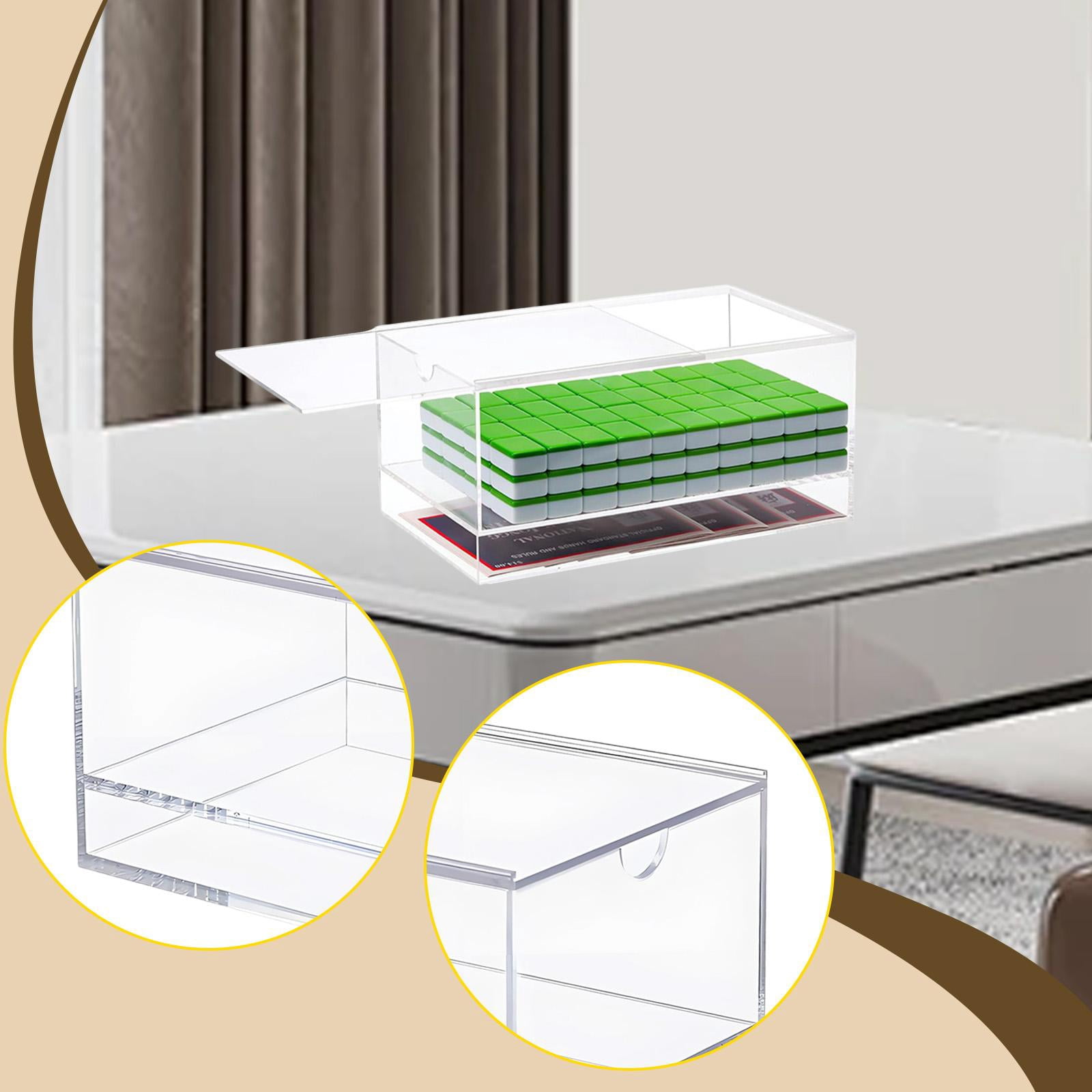 MERIGLARE Mahjong Case for American Tiles and Mahjongs Cards Container for Party Favor