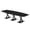 Black Cypress w/Matte Black Base no Electric, variant on 12 Person Modular Boat Shaped Powered Conference Table With X Bases