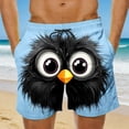 thumbnail image 2 of Purcolt Mens Swim Trunks Y2K Funny Cartoon Expression Face Print Beach Shorts Casual Boarding Short with Pockets, 2 of 6