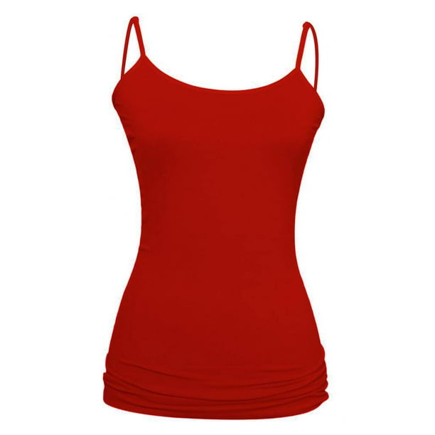 Womens Thin Strap Camisole - Red