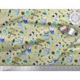 thumbnail image 3 of Soimoi Polyester Crepe Fabric Planet,Rocket & Astronaut Animals Cartoon Printed Fabric 1 Yard 52 Inch Wide, 3 of 3
