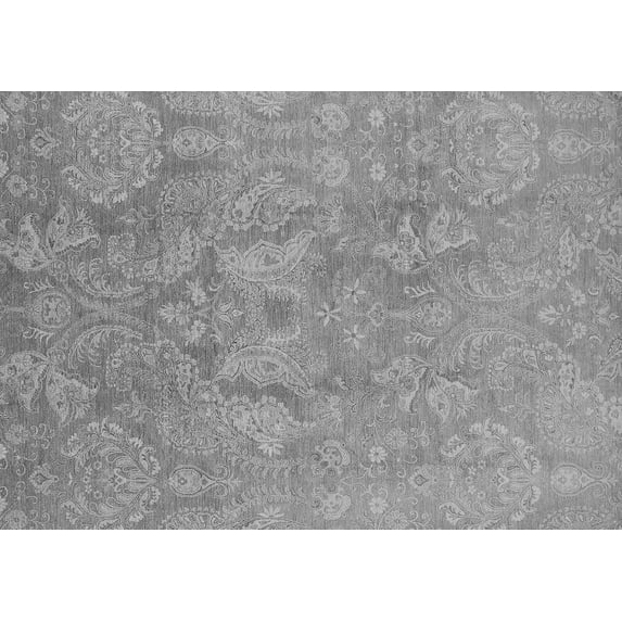 Ahgly Company Indoor Rectangle Oriental Gray Industrial Area Rugs, 2' x 4'