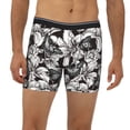 thumbnail image 2 of Cauagu Lilies Flowers Print Men's Boxer Briefs, Funny & Cute Underwear Elastic Waistband Briefs Ideal Gift for Men,1-Pack, 2 of 7