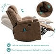 MEETWARM Swivel Rocker Massage Recliner with Heat, USB, Cup Holders