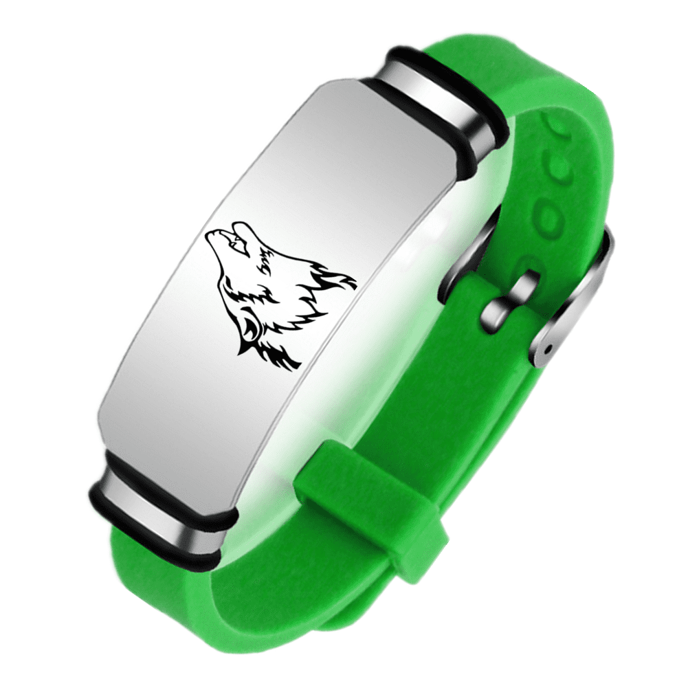 Adjustable Viking Fenrir Wolf Silicone Bracelet,Inspirational Wolf
