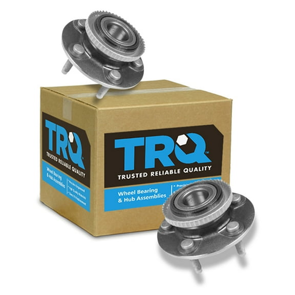 TRQ Front Wheel Hub & Bearing Pair Set for Ford Mercury Lincoln BHA53358