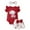 Red, variant on Gerichy Girls Summer Outfits, Toddler Baby Girl Sleeveless Backless Straps Romper Jumpsuit Headband Set