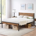 thumbnail image 4 of Queen Bed Frame with Wood Headboard and Metal Slats Support Platform Bed Frame, 4 of 8