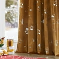 thumbnail image 4 of CURTAINKING Christmas Velvet Blackout Curtains 84 inches Length Rod Pocket Window Curtains Holiday Decor for Bedroom Living Room Silver Foil on Brown, 4 of 8