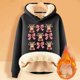thumbnail image 2 of WILLBEST Sudadera de Mujer con Estampado Navideño de Vaca, Estilo Vaquero, Estilo Femenino y Grueso XX-Grande, 2 of 4