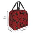 thumbnail image 3 of Fotbe Rose Flowers Bolsa Térmica con Estampado y Forro de Aluminio Grueso Bolsa de Almuerzo con Bolsillo Frontal para Hombres y Mujeres, Ideal para Trabajo, Escuela, 3 of 8