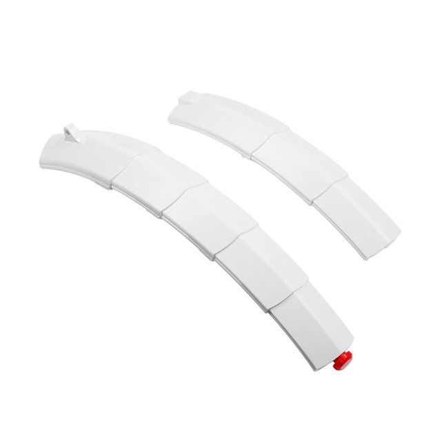 Naiovety Juego de guardabarros universal para bicicleta, barro delantero trasero de plástico ABS con luz trasera Ciclismo blanco Naiovety OD000070-02B
