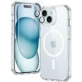 thumbnail image 1 of for iPhone 16 Pro Max Case, Compatible with MagSafe, Shockproof Military-Grade Protection, Magnetic Phone Case for iPhone 16 Pro Max, Classic Hybrid Case (HaloLock), Clear, 1 of 5