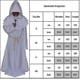 thumbnail image 3 of Adult Monk Hooded Robe Cloak Cape Friar Medieval Priest Costume, 3 of 3