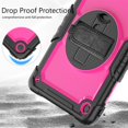 thumbnail image 7 of SaniMore for Lenovo Tab M10 Plus 3rd Gen 10.6" 2022 (TB-125F/TB-128F) Case, 3 Layers Multi-Functional Cover with Pencil Holder Shoulder & Hand Strap Kickstand Shockproof Protective Shell, Rose+Black, 7 of 7