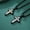 Gold & Black 2PCS, variant on Stainless Steel Cross Necklace for Men, Religious Fashion Jewelry Gifts 24 In