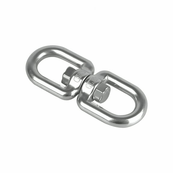TALENO Swivel Eye Hook Stainless Steel Swivel Rings Dog Chain Hooks Heavy Duty Hanging Rotating Device Swivel Shackle Rings for Climbing Rope,6mm