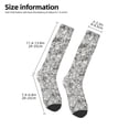 thumbnail image 2 of Naloa Silver Glitter Thigh High Socks Extra Long Stretchy Sock Women Over Knee High Opaque Stocking Daily Wear, 2 of 6