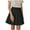 Black, variant on Uniform Skirts for Girls Girls Skirt Casual Flare Plain Pleated Stretch Waist Skirts Uniform Skorts 2-9Y 10-18Y(Khaki,2-3 Years)
